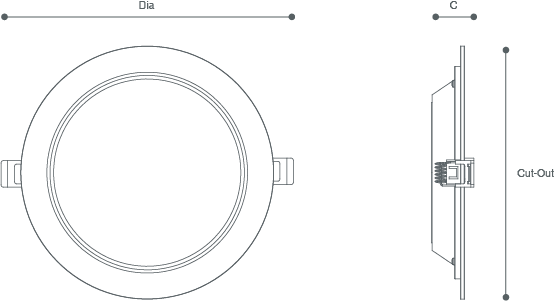 DOWNLIGHT BL CC Line Drawing