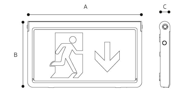 EXIT BOX S Line Drawing