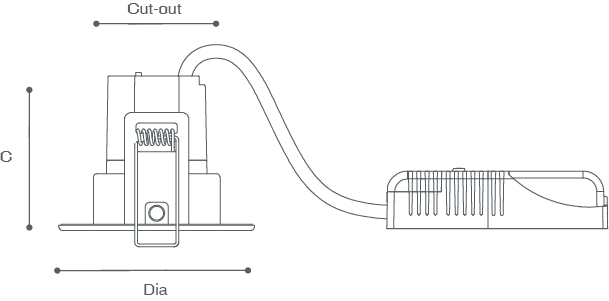 FRD MINI TILT CC Line Drawing