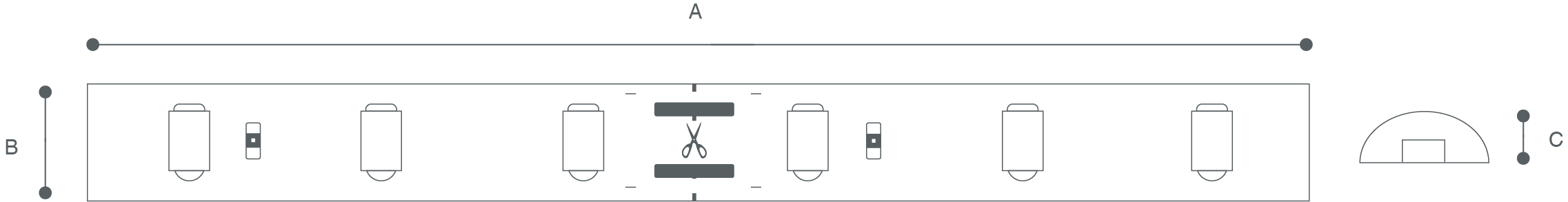 12V LED STRIP KIT Line Drawing
