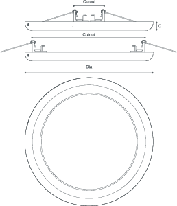 UNI DOWNLIGHT Line Drawing